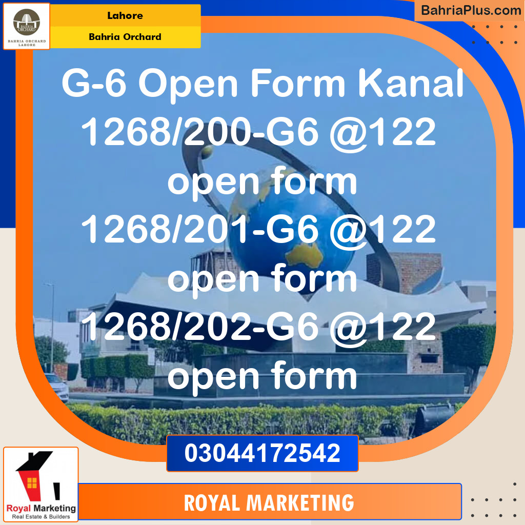 Residential Plot for Sale in Bahria Orchard, Lahore - (BP-133618)