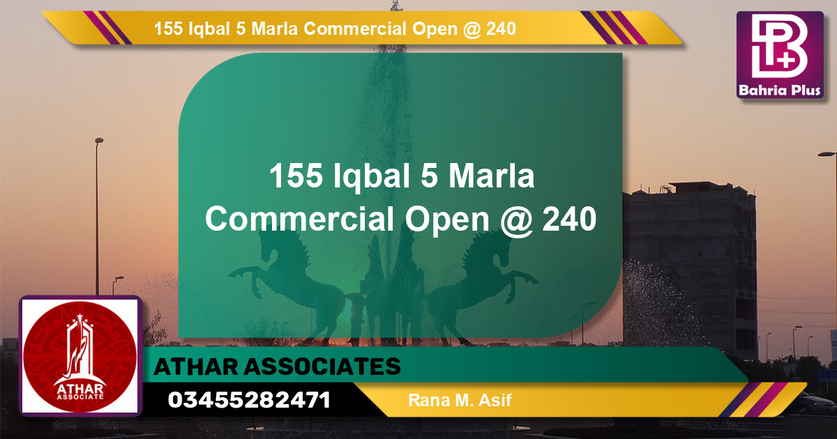 Commercial Plot for Sale in Bahria Town, Lahore - (BP-133639)