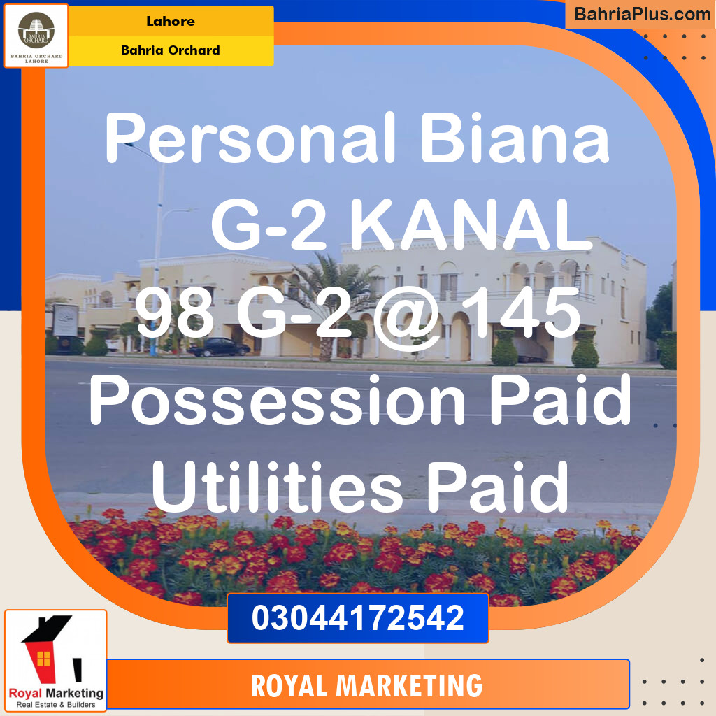 Residential Plot for Sale in Bahria Orchard, Lahore - (BP-133640)