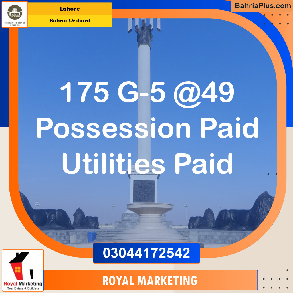 Residential Plot for Sale in Bahria Orchard, Lahore - (BP-133655)