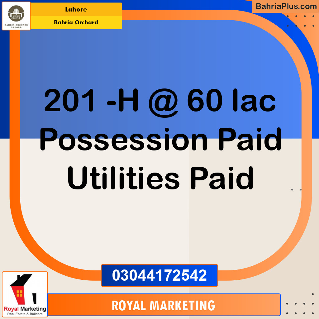 Residential Plot for Sale in Bahria Orchard, Lahore - (BP-133660)