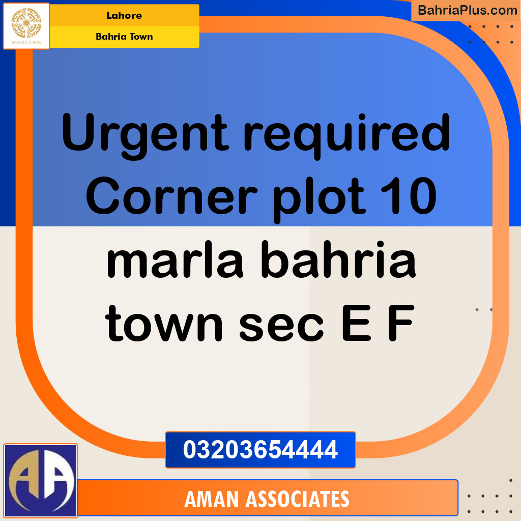 Residential Plot for Sale in Bahria Town, Lahore - (BP-133668)