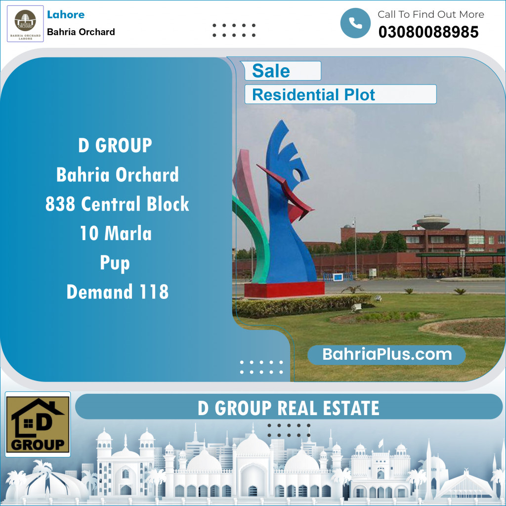 Residential Plot for Sale in Bahria Orchard, Lahore - (BP-133749)