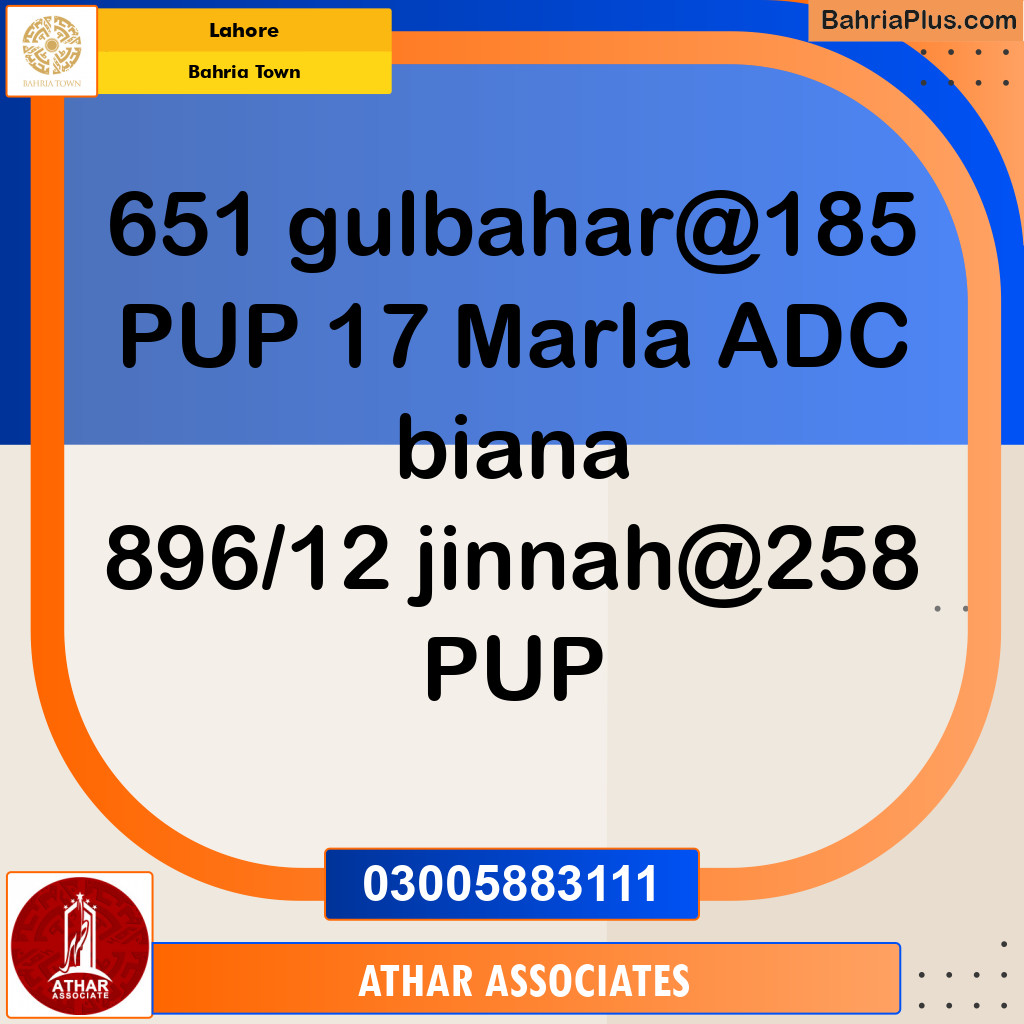 Residential Plot for Sale in Bahria Town, Lahore - (BP-133754)