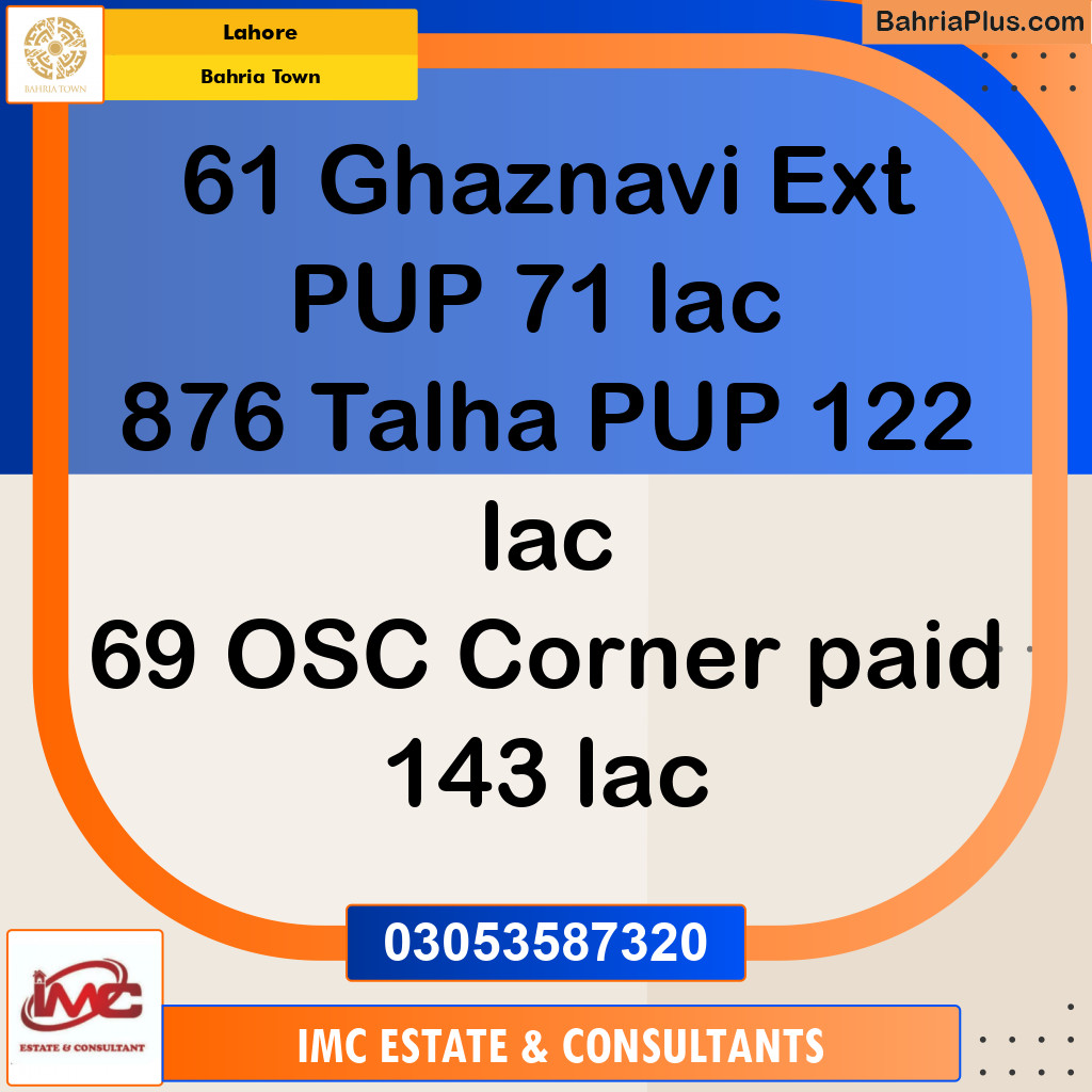 Residential Plot for Sale in Bahria Town, Lahore - (BP-133760)