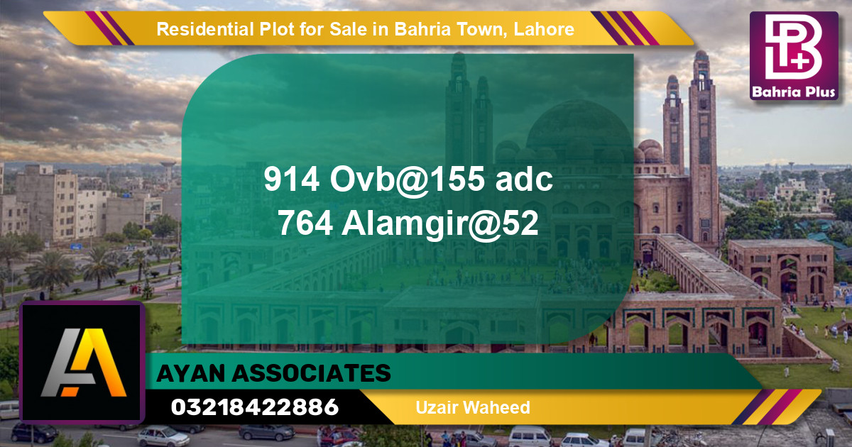 Residential Plot for Sale in Bahria Town, Lahore - (BP-133814)