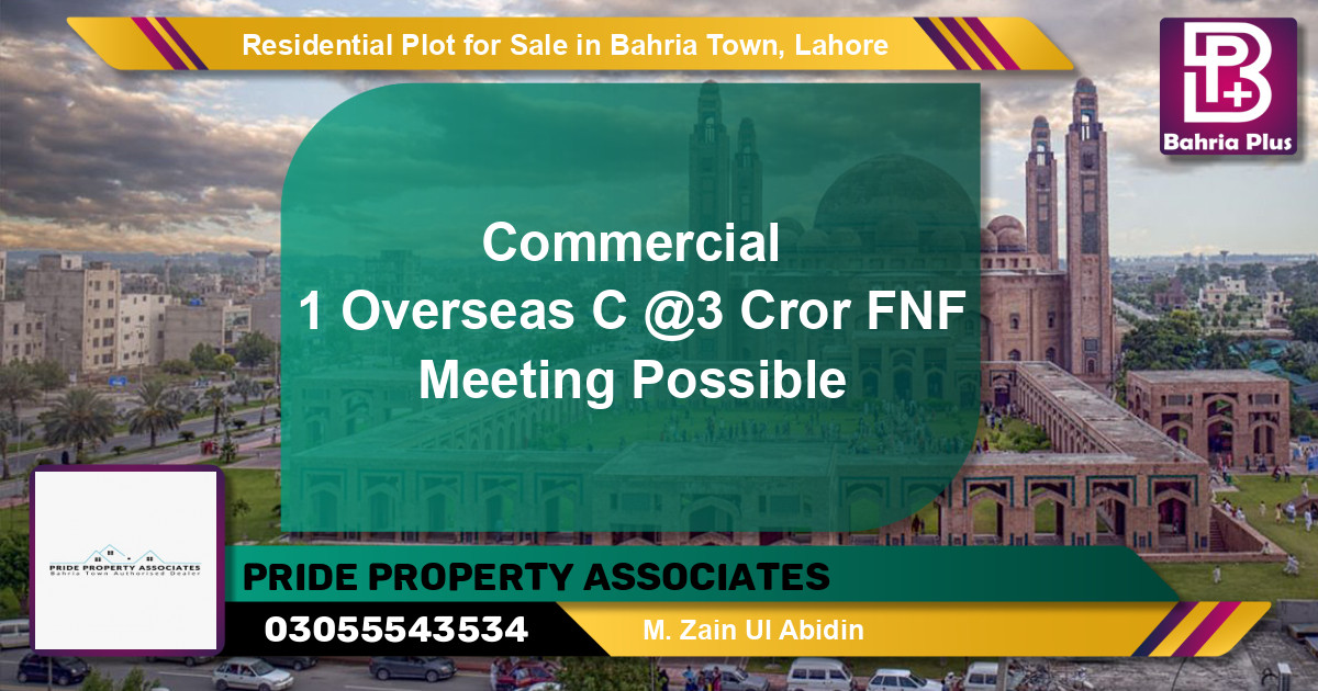Residential Plot for Sale in Bahria Town, Lahore - (BP-133838)