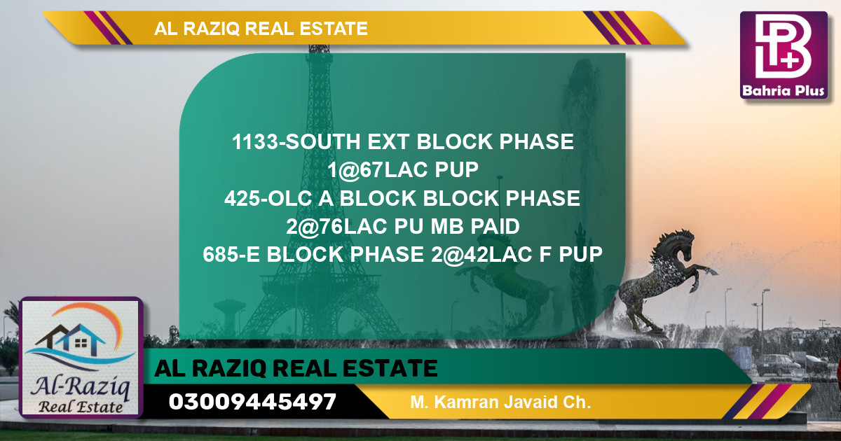 Residential Plot for Sale in Phase 1 - Southern District -  Bahria Orchard, Lahore - (BP-133859)