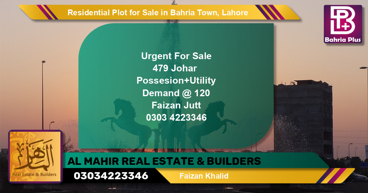 Residential Plot for Sale in Sector E - Johar Block -  Bahria Town, Lahore - (BP-133863)