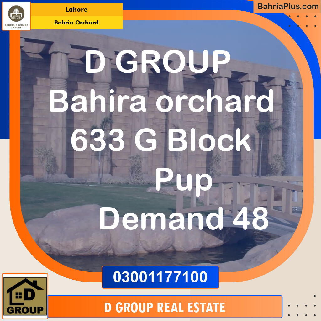 Residential Plot for Sale in Bahria Orchard, Lahore - (BP-133925)