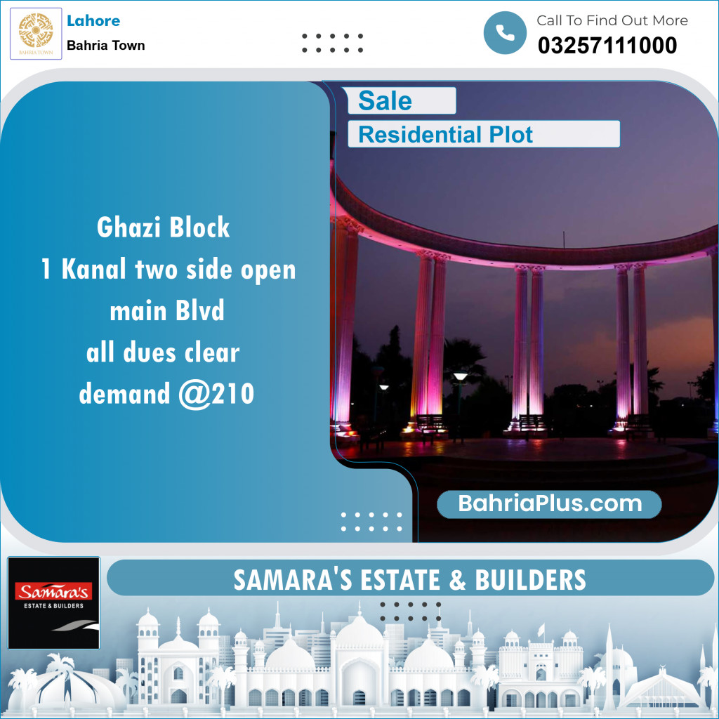 Residential Plot for Sale in Bahria Town, Lahore - (BP-133938)