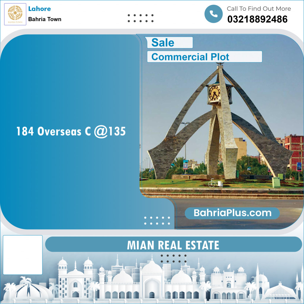 Commercial Plot for Sale in Bahria Town, Lahore - (BP-133954)
