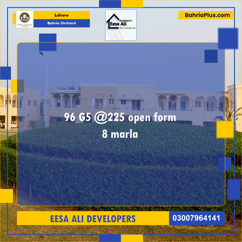 Commercial Plot for Sale in Bahria Orchard, Lahore - (BP-133979)