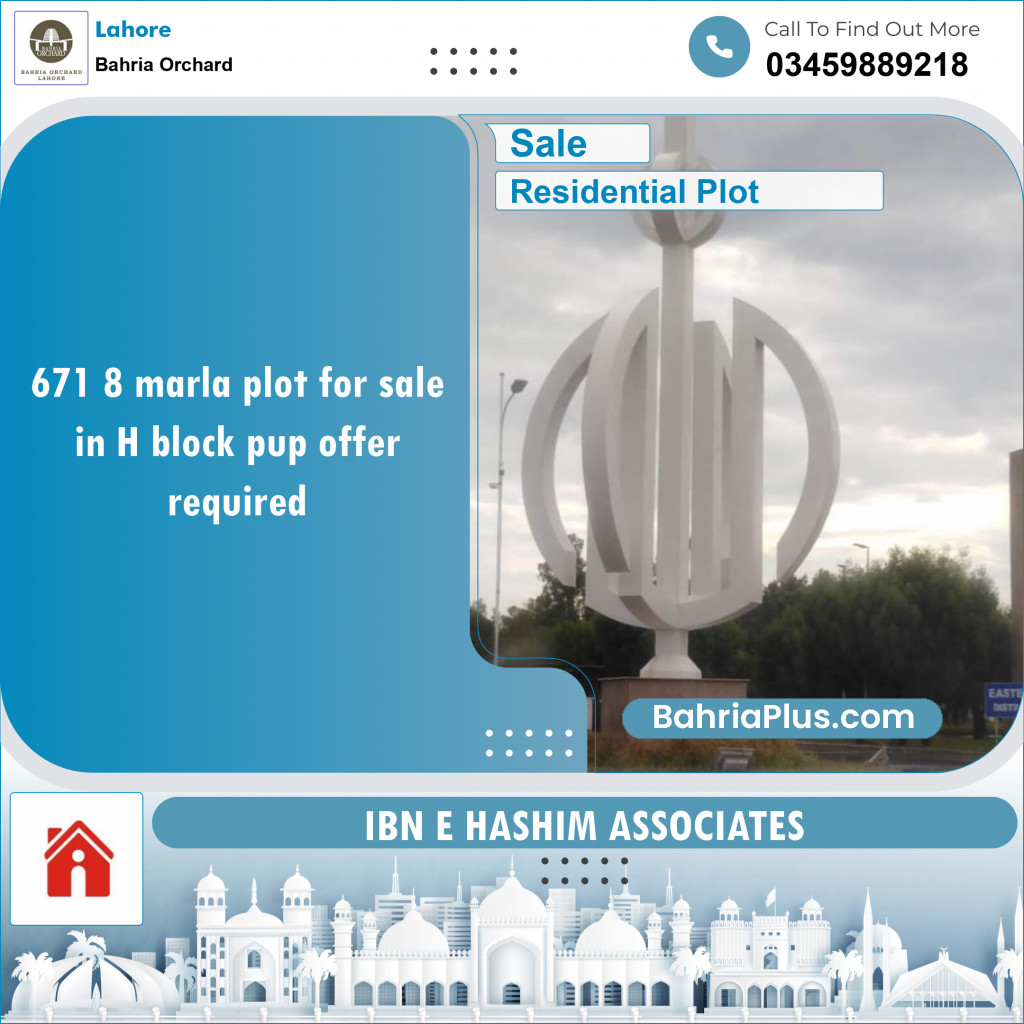 Residential Plot for Sale in Bahria Orchard, Lahore - (BP-133984)