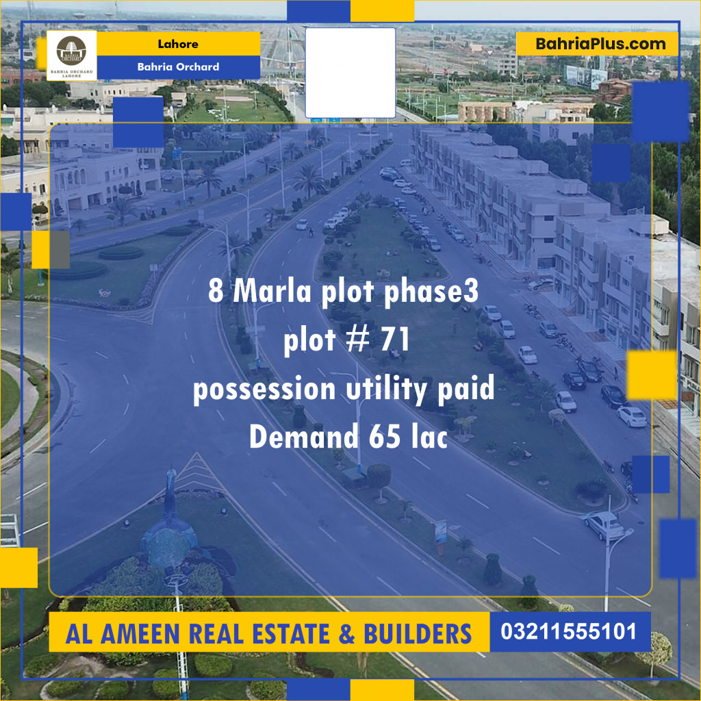 Residential Plot for Sale in Bahria Orchard, Lahore - (BP-134012)
