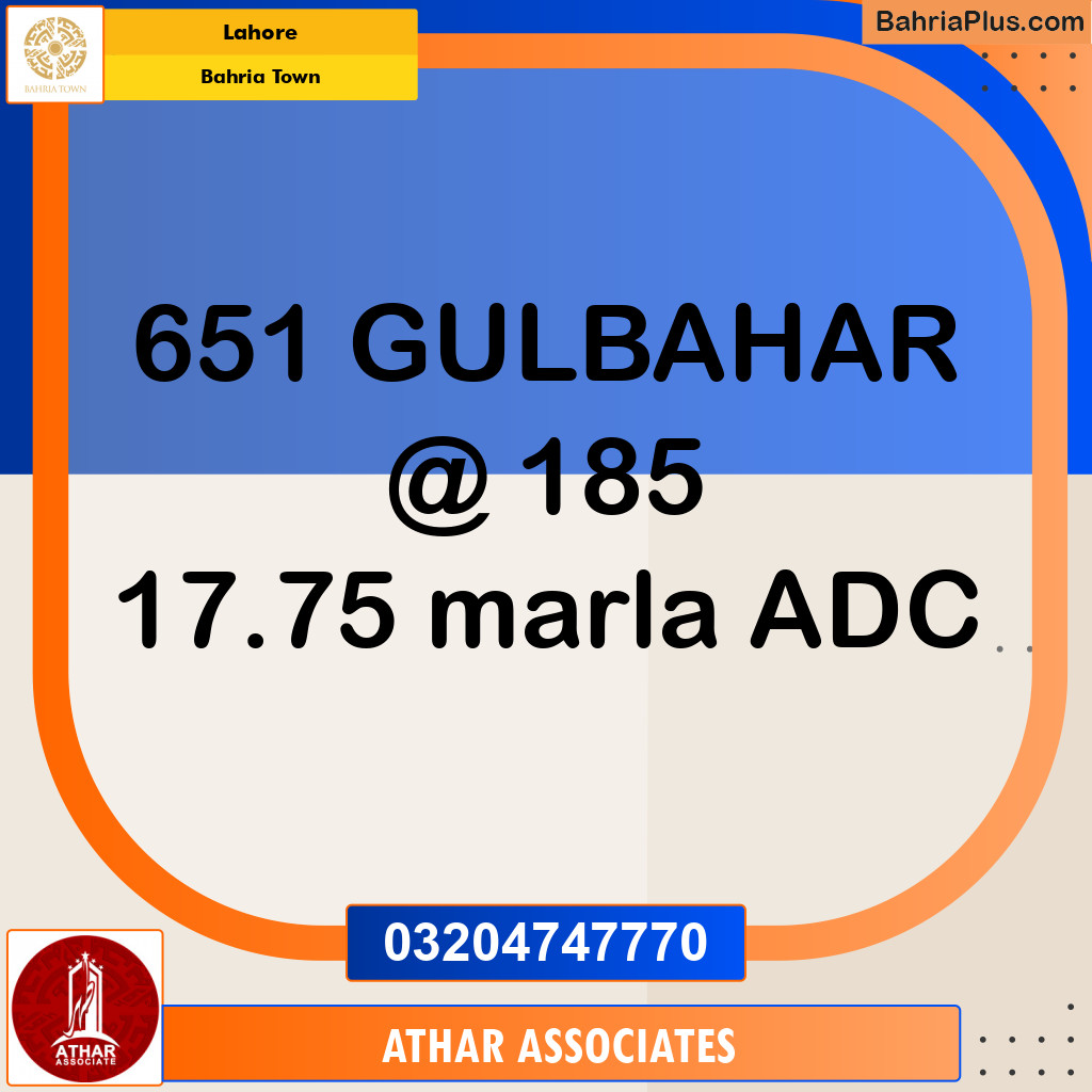 Residential Plot for Sale in Bahria Town, Lahore - (BP-134034)