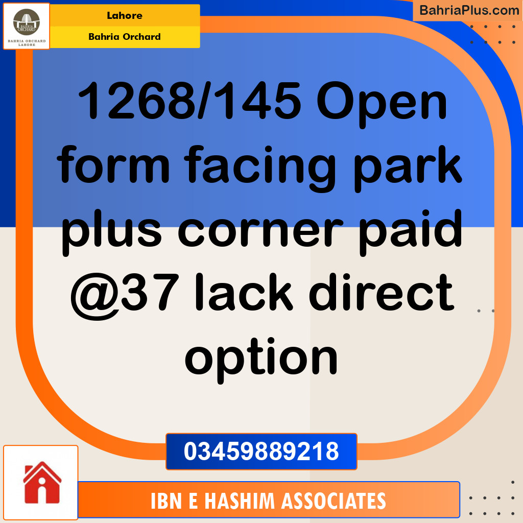 Residential Plot for Sale in Bahria Orchard, Lahore - (BP-134047)