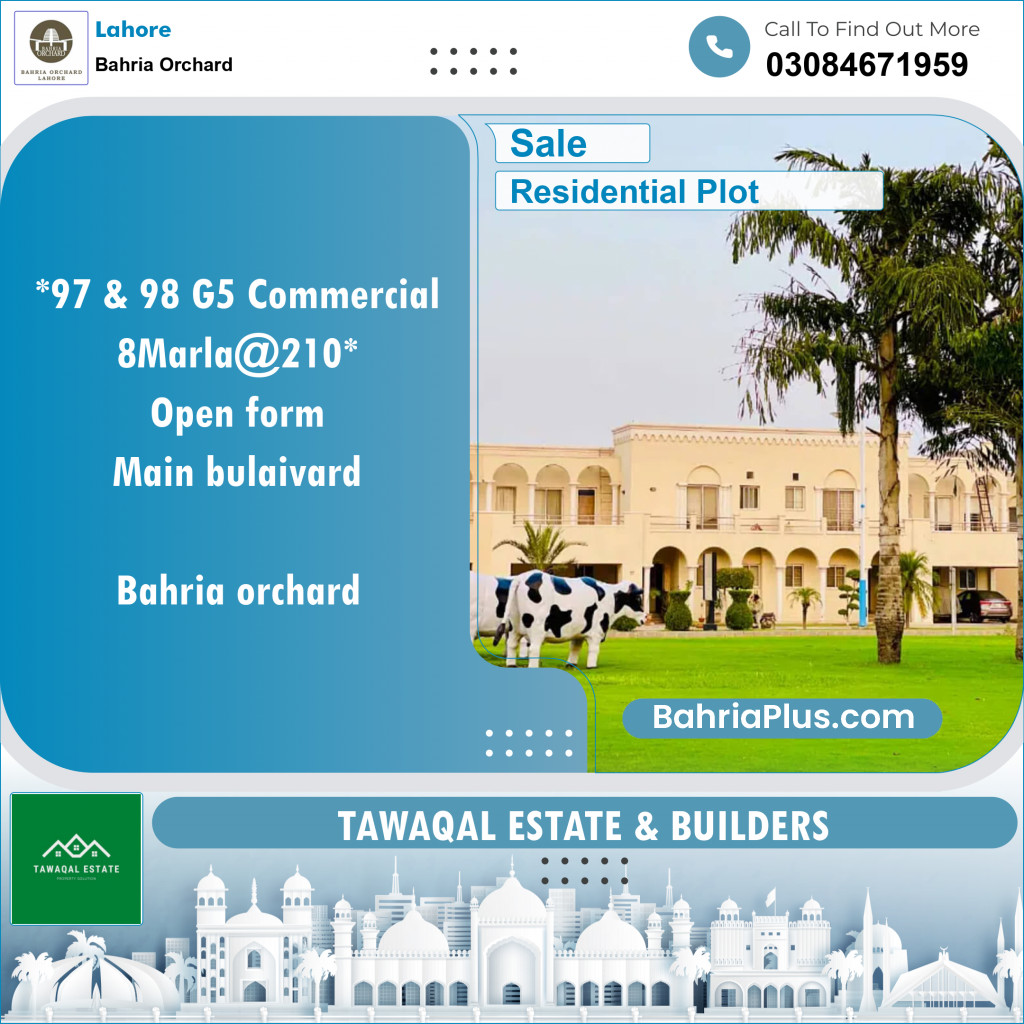 Residential Plot for Sale in Bahria Orchard, Lahore - (BP-134124)