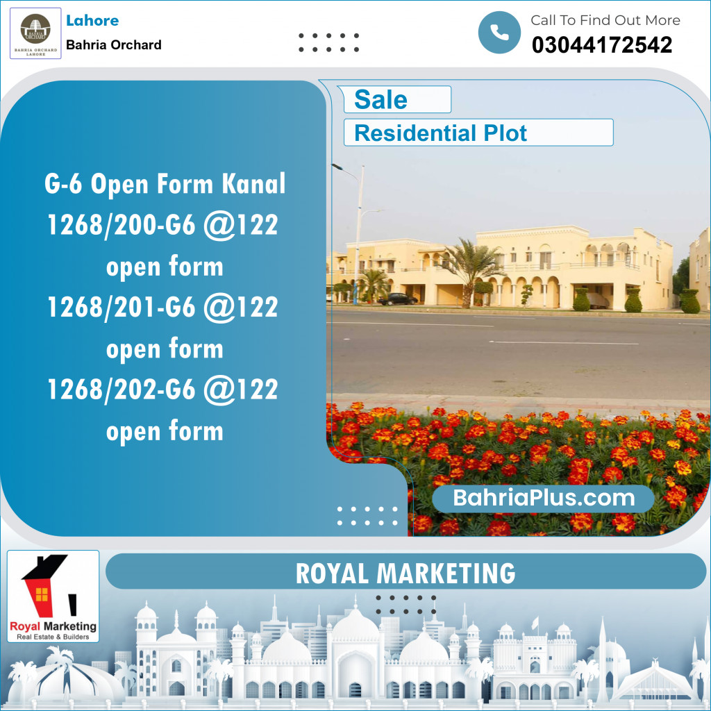 Residential Plot for Sale in Bahria Orchard, Lahore - (BP-134194)