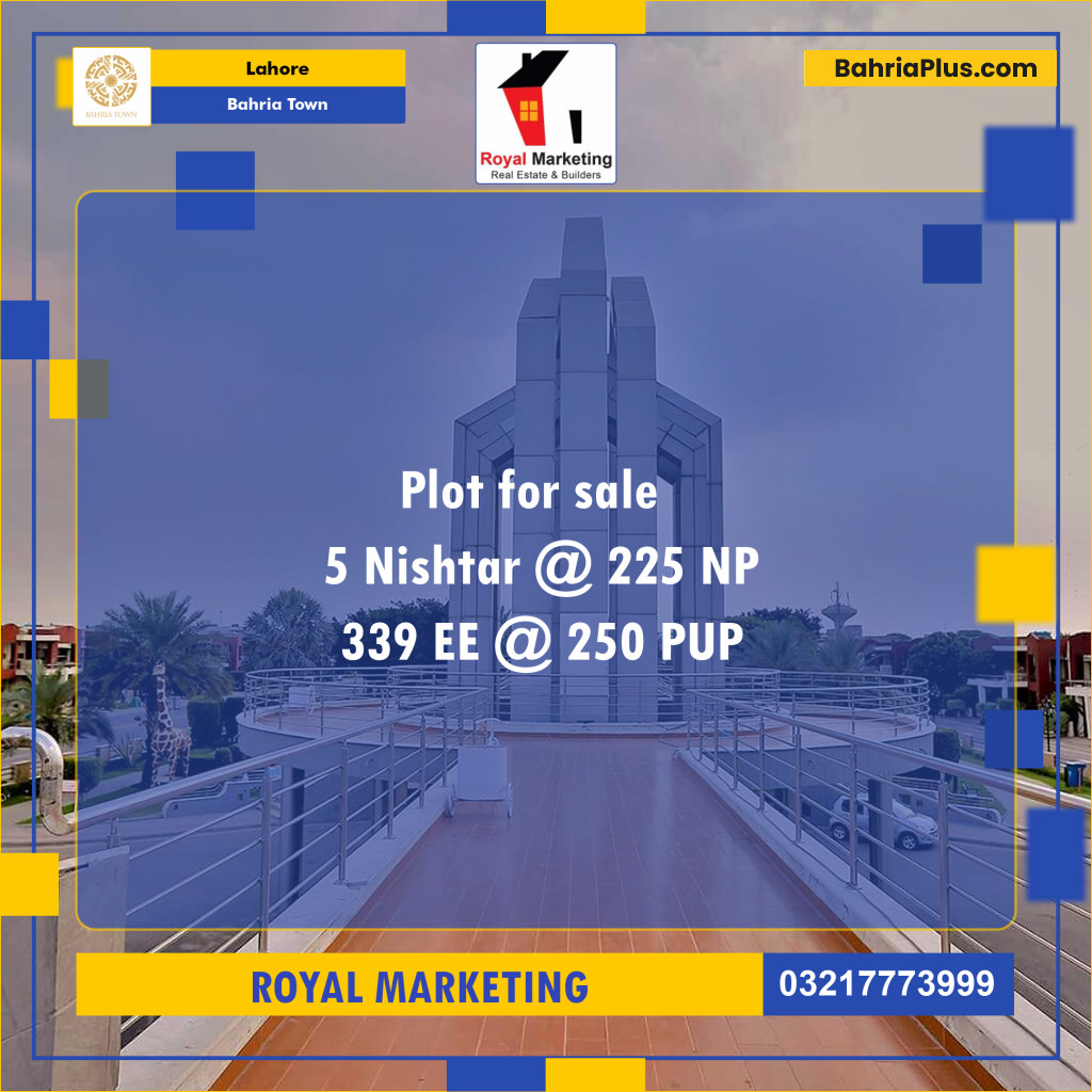 Residential Plot for Sale in Bahria Town, Lahore - (BP-134324)