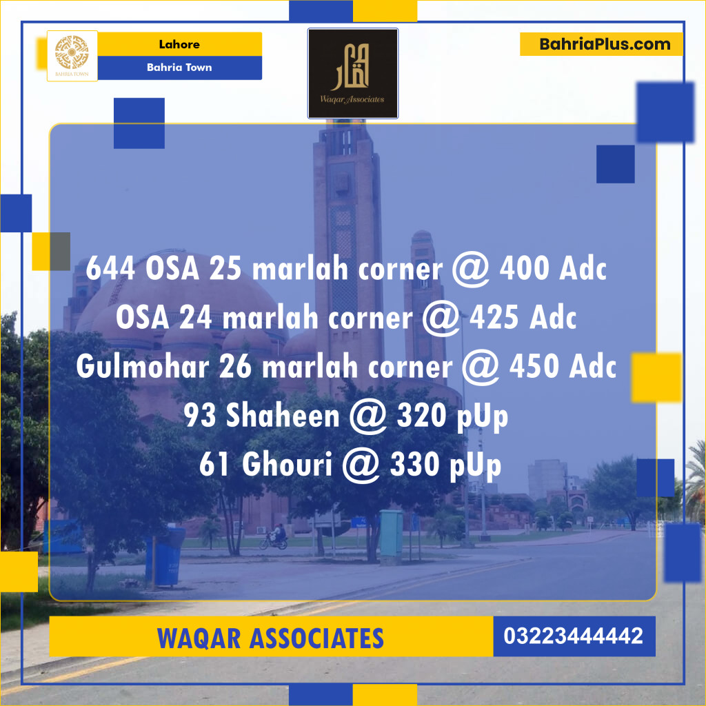 Residential Plot for Sale in Bahria Town, Lahore - (BP-134354)