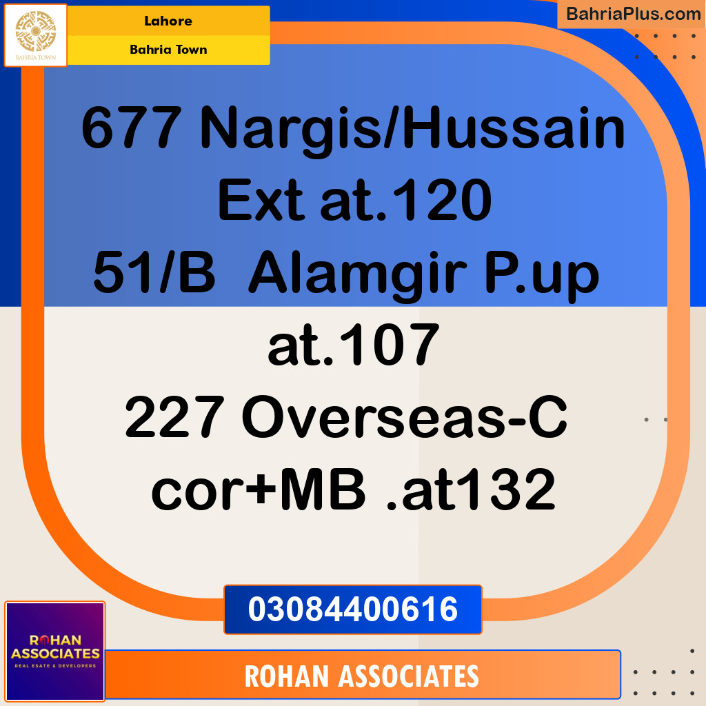 Residential Plot for Sale in Bahria Town, Lahore - (BP-134380)