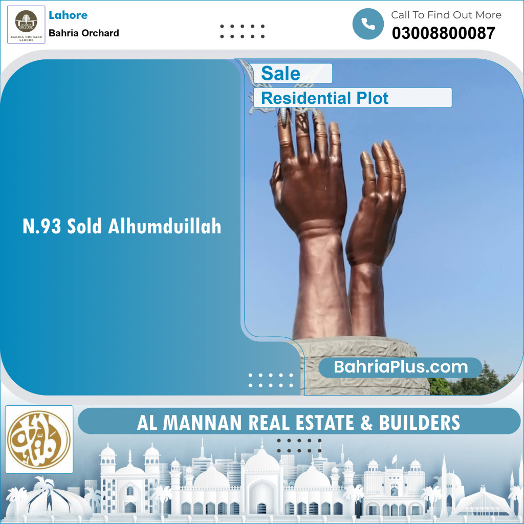 Residential Plot for Sale in Bahria Orchard, Lahore - (BP-134418)