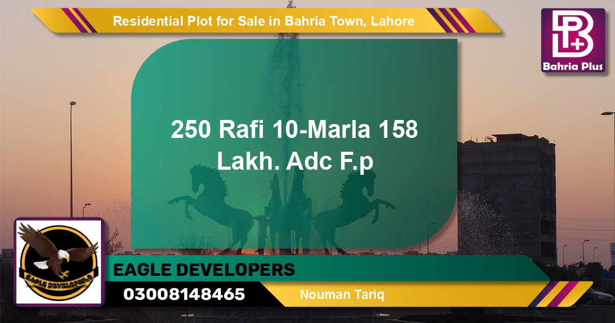 Residential Plot for Sale in Bahria Town, Lahore - (BP-134429)