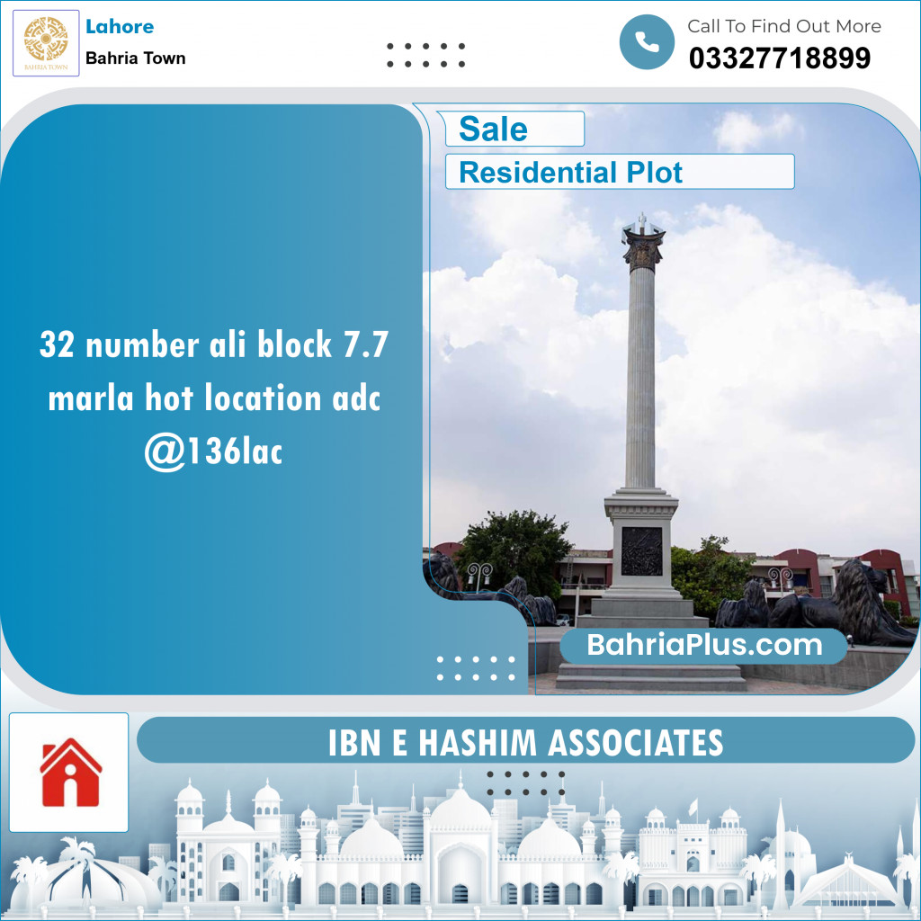 Residential Plot for Sale in Bahria Town, Lahore - (BP-134463)