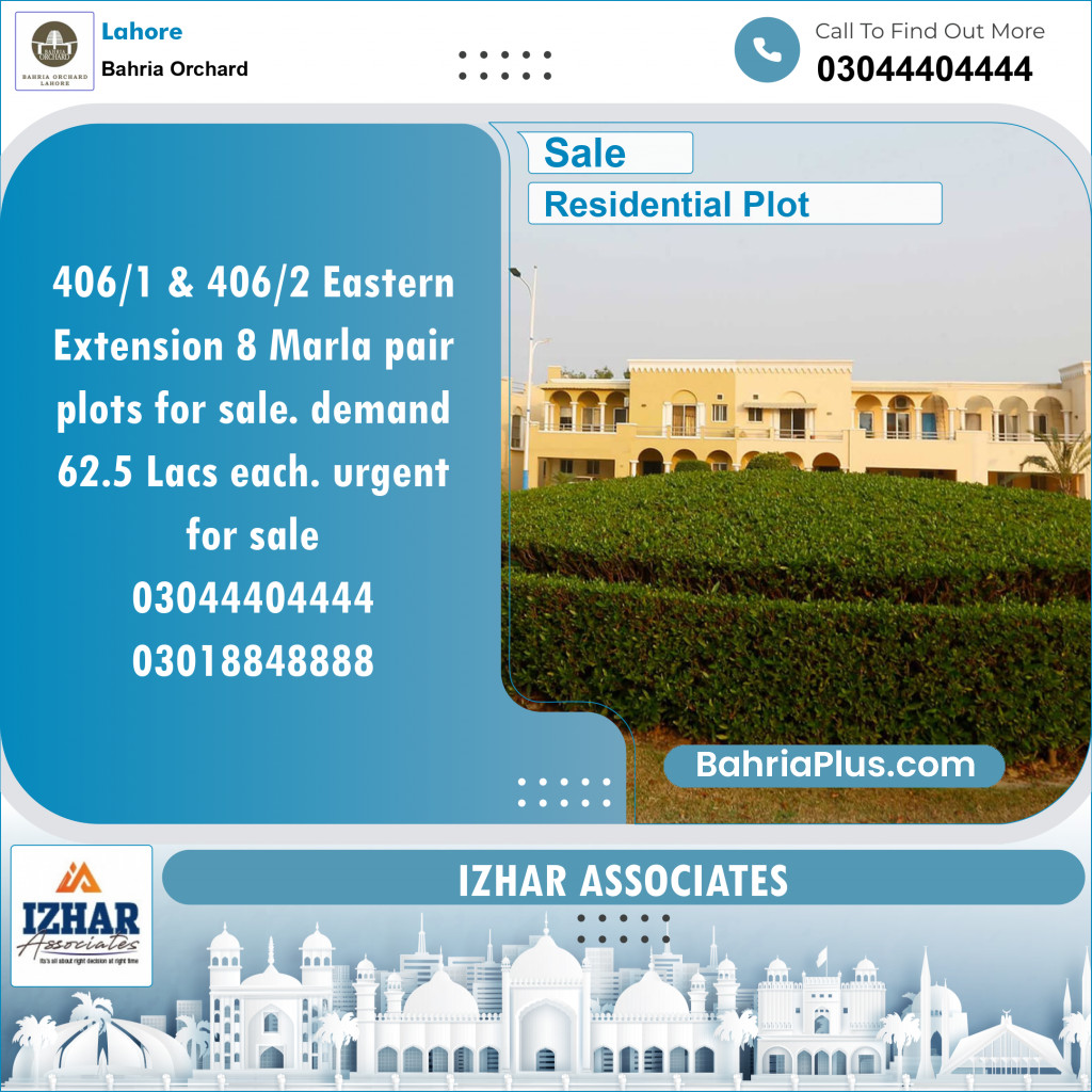 Residential Plot for Sale in Bahria Orchard, Lahore - (BP-134464)