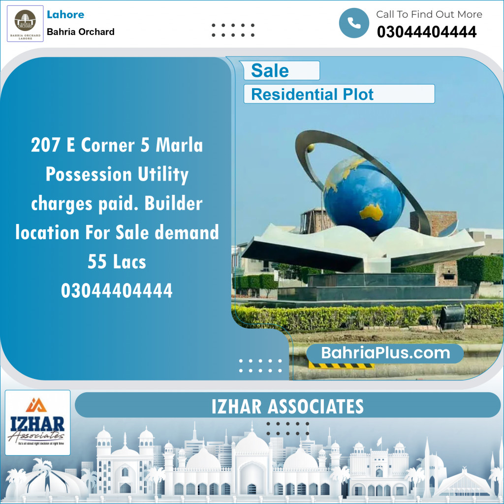 Residential Plot for Sale in Bahria Orchard, Lahore - (BP-134468)