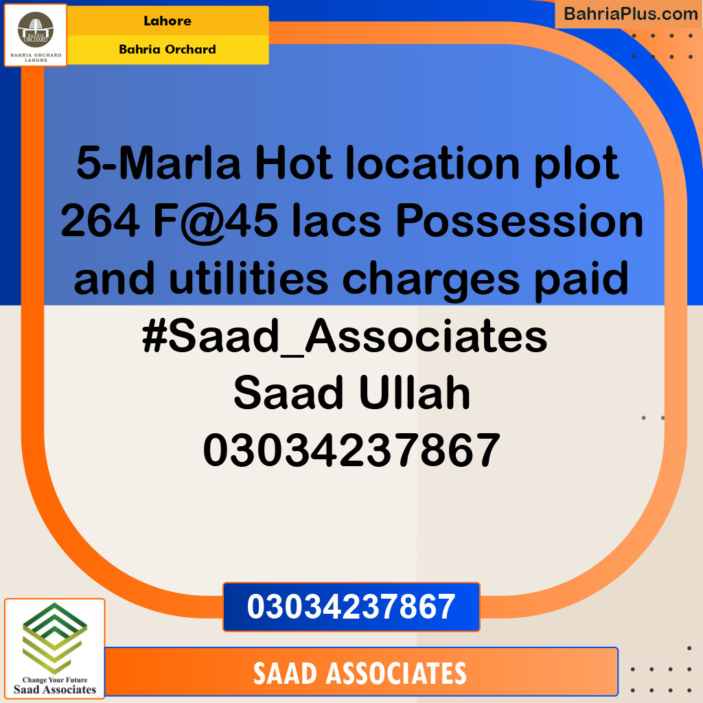 Residential Plot for Sale in Bahria Orchard, Lahore - (BP-134482)