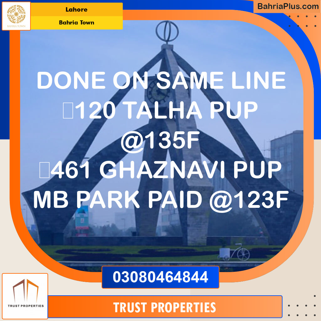 Residential Plot for Sale in Bahria Town, Lahore - (BP-134488)