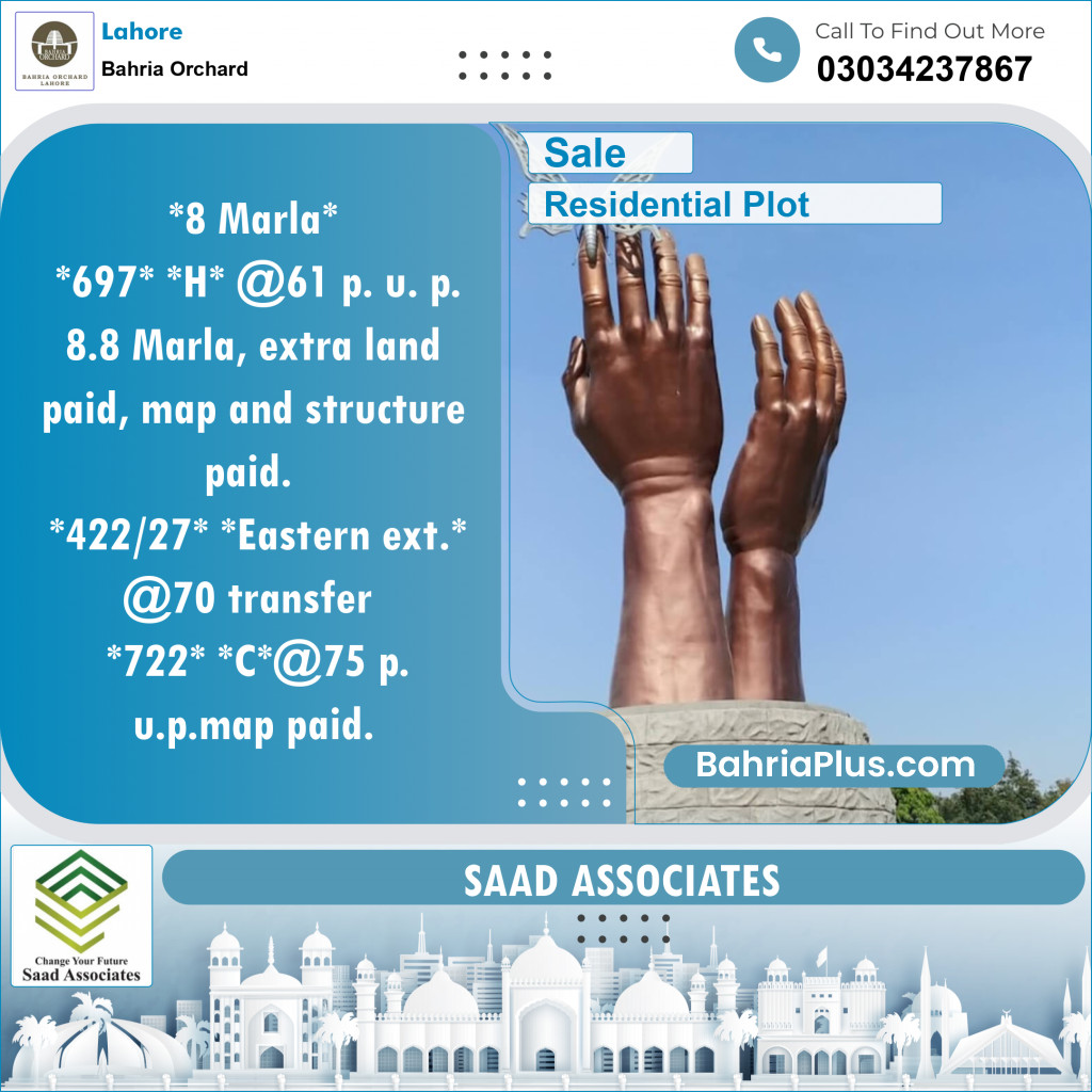 Residential Plot for Sale in Bahria Orchard, Lahore - (BP-134492)