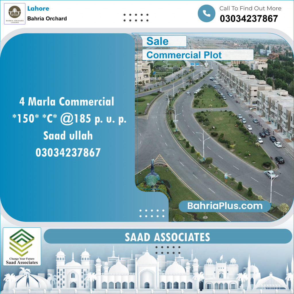 Commercial Plot for Sale in Bahria Orchard, Lahore - (BP-134495)