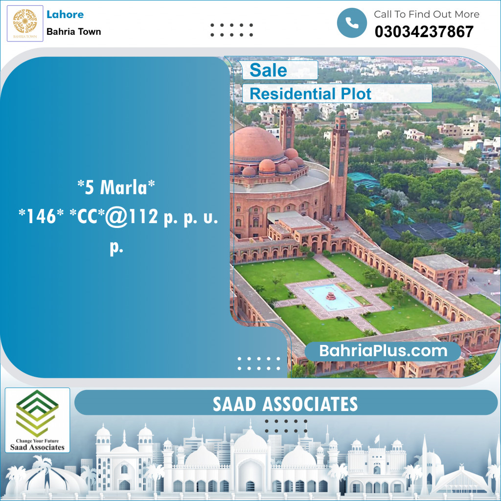 Residential Plot for Sale in Bahria Town, Lahore - (BP-134497)