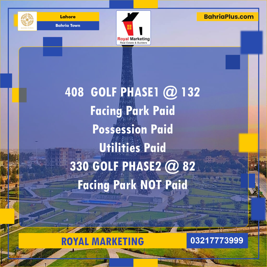 Residential Plot for Sale in Bahria Town, Lahore - (BP-134523)