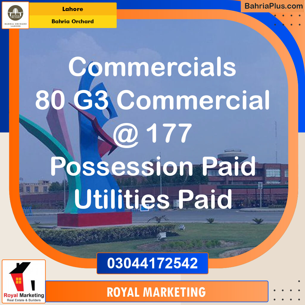 Commercial Plot for Sale in Bahria Orchard, Lahore - (BP-134537)