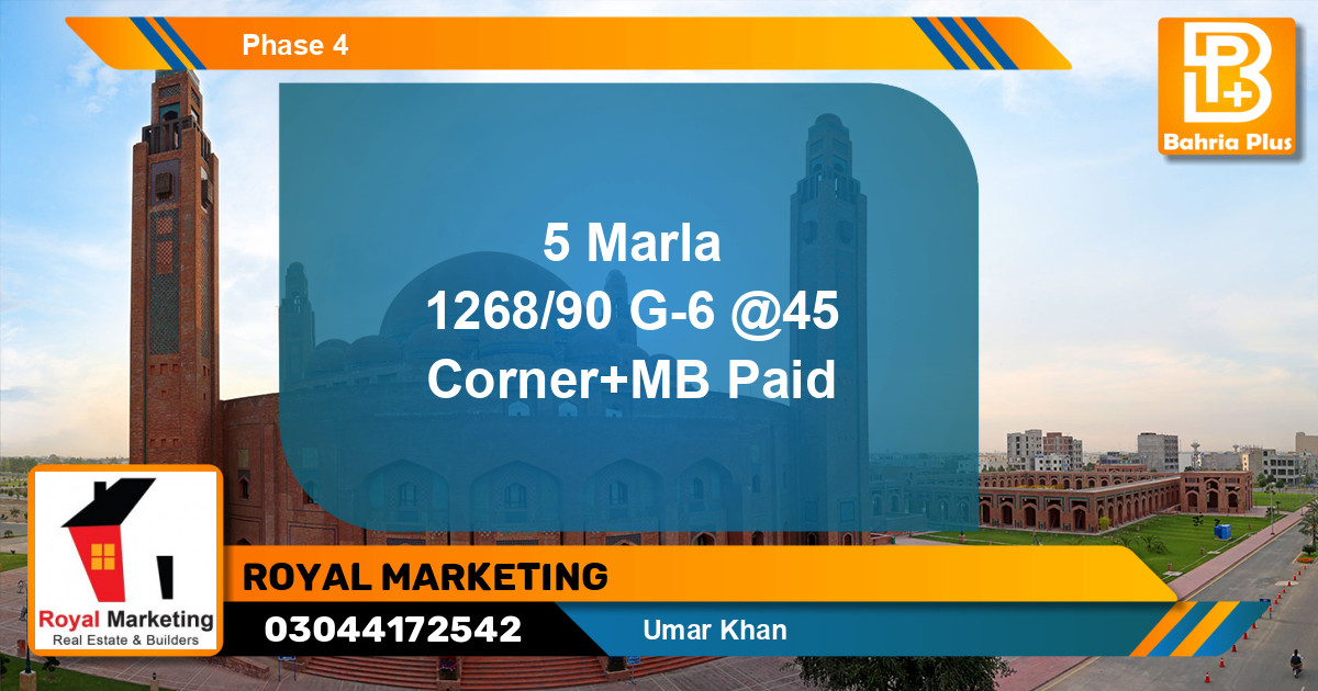 Residential Plot for Sale in Bahria Orchard, Lahore - (BP-134555)