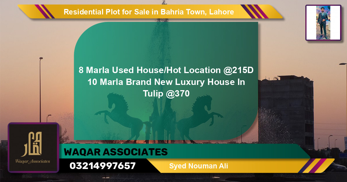 Residential Plot for Sale in Bahria Town, Lahore - (BP-134599)