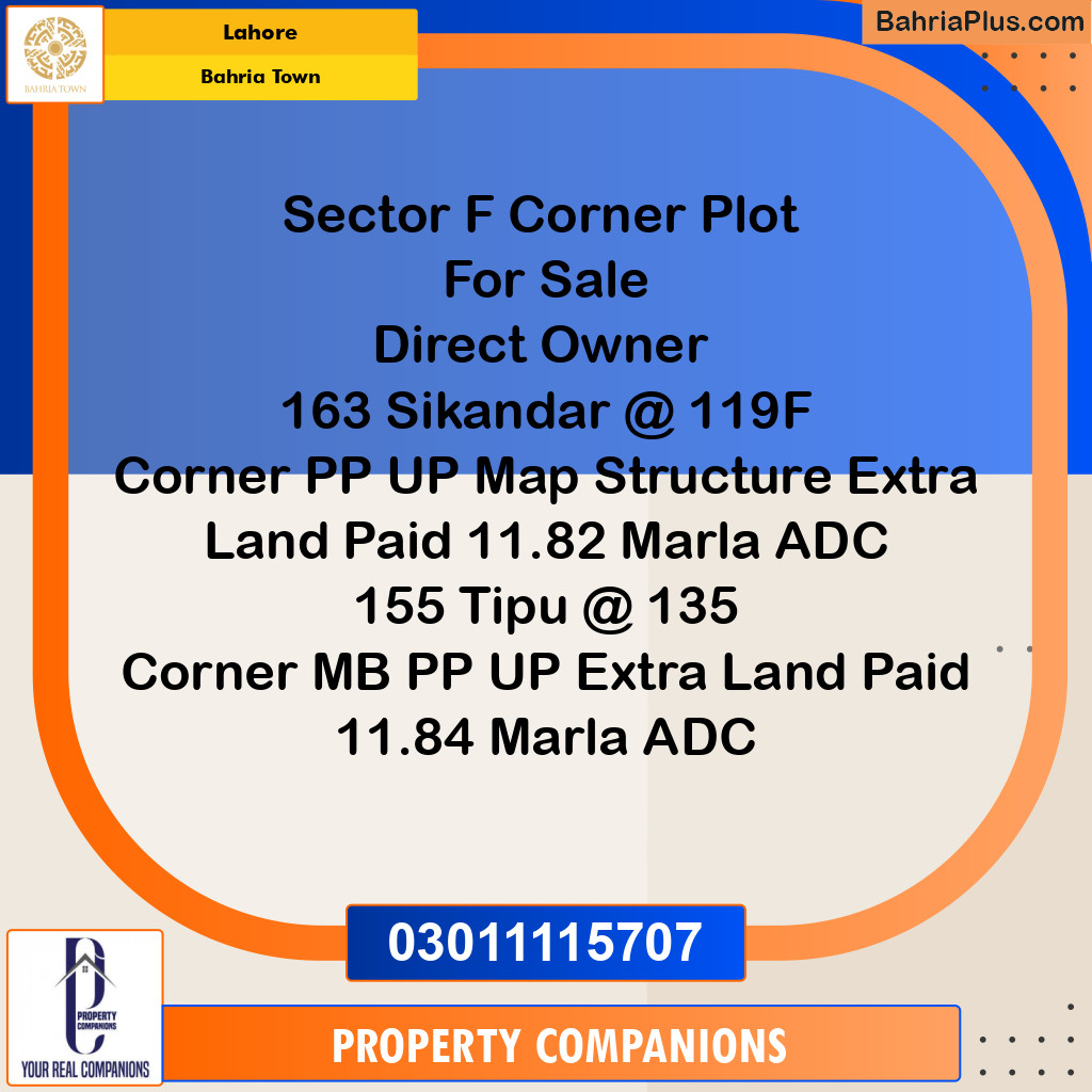 Residential Plot for Sale in Bahria Town, Lahore - (BP-134653)