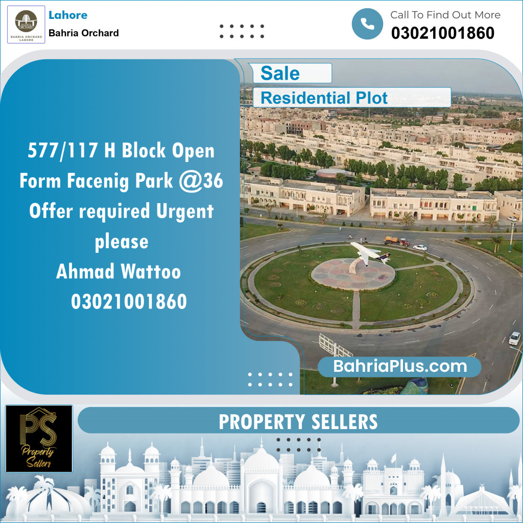 Residential Plot for Sale in Bahria Orchard, Lahore - (BP-134669)