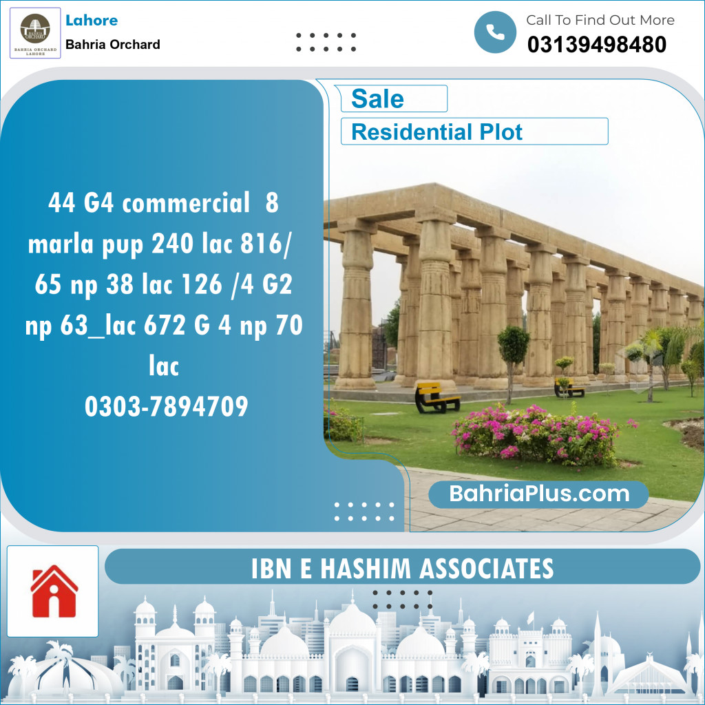 Residential Plot for Sale in Bahria Orchard, Lahore - (BP-134760)