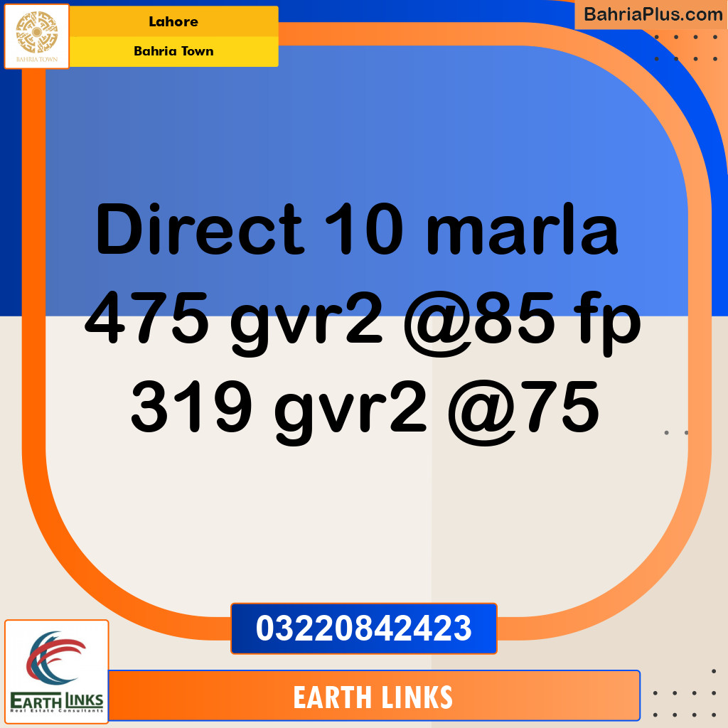 Residential Plot for Sale in Bahria Town, Lahore - (BP-134865)