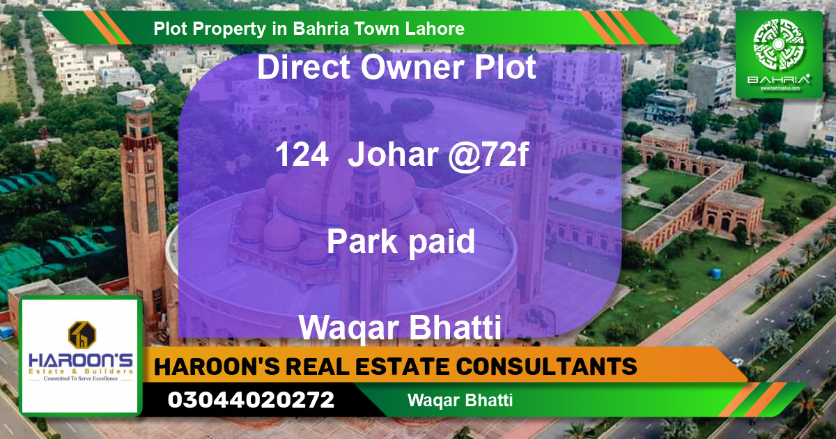 Residential Plot for Sale in Bahria Town, Lahore - (BP-1349)