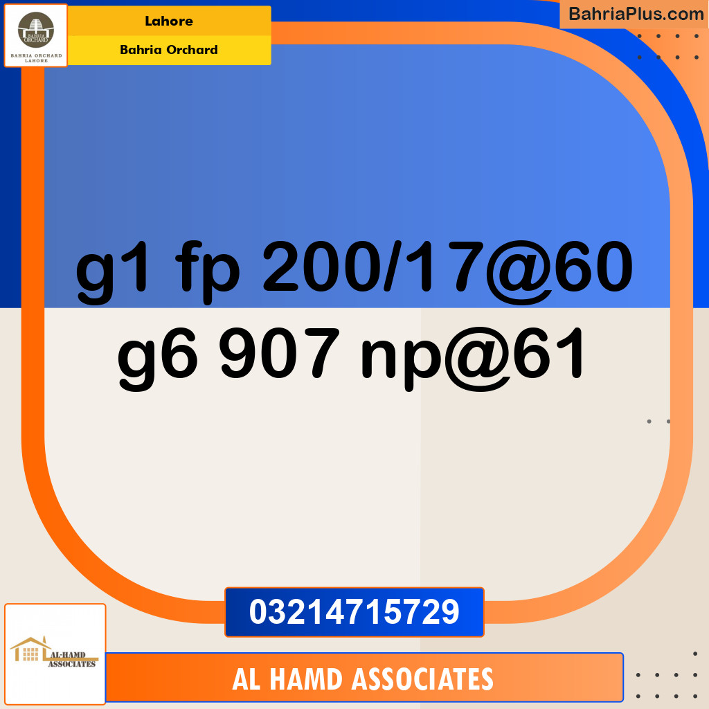 Residential Plot for Sale in Bahria Orchard, Lahore - (BP-134984)