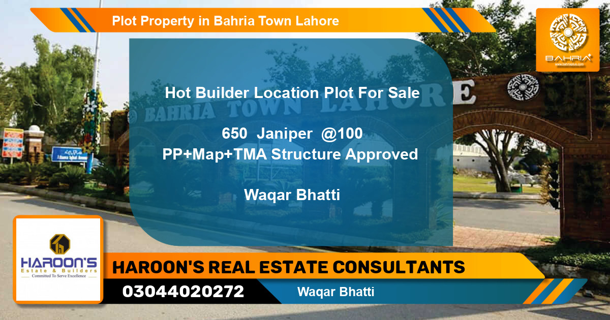 Residential Plot for Sale in Bahria Town, Lahore - (BP-1350)