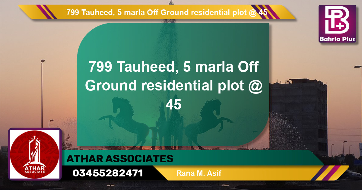 Residential Plot for Sale in Bahria Town, Lahore - (BP-135006)