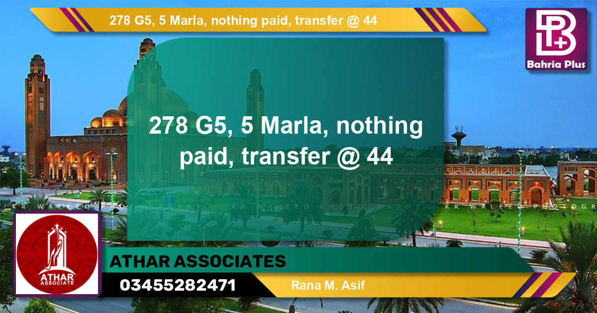 Residential Plot for Sale in Bahria Orchard, Lahore - (BP-135015)