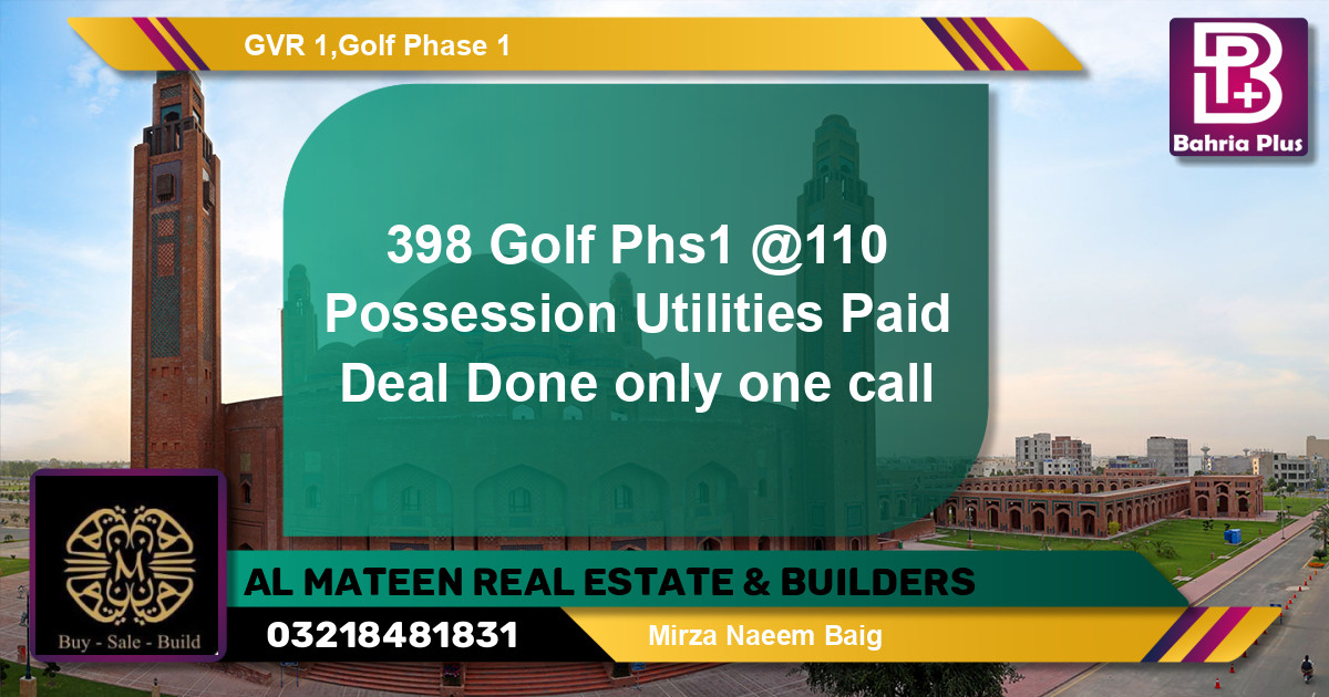 Residential Plot for Sale in Bahria Town, Lahore - (BP-135029)